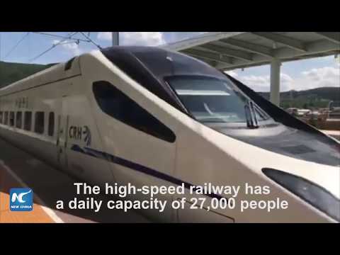 aerial view of most beautiful highspeed rail