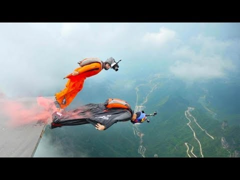chinese wingsuiter bags world record after hitting
