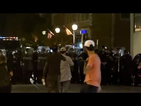 protesters clash with police in st louis after excop acquitted