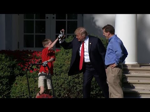 trump with his mowing skills