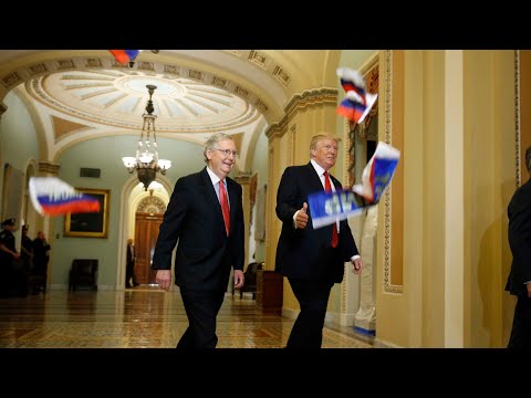 heckler throws russian flags at us president