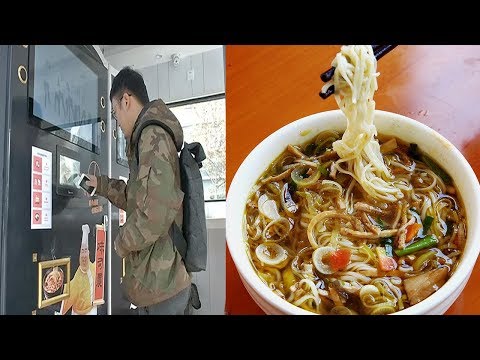 noodles vending machines a substitute for restaurants in nw china
