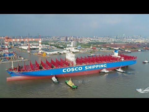 chinas first 20000 teu container ship is ready for operation
